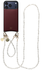 AVY Apple iPhone 17 Pro Max Burgundy Leren Hoesje met Koord Perla Chic Set
