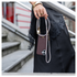 AVY Apple iPhone 17 Pro Max Burgundy Leren Hoesje met Koord Silver Spark Set afbeelding 4
