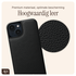 AVY Apple iPhone 15 Zwart Leren Hoesje met Koord Leather Set afbeelding 6