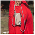 AVY Apple iPhone 15 Beige Leren Hoesje met Koord Silver Spark afbeelding 2