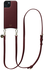 AVY Apple iPhone 15 Burgundy Leren Hoesje met Koord Long Leather