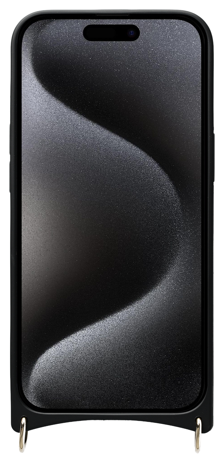 AVY Apple iPhone 15 Pro Zwart Leren Hoesje met Koord Cupid Black afbeelding 13