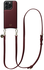 AVY Apple iPhone 15 Pro Burgundy Leren Hoesje met Koord Long Leather
