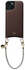 AVY Apple iPhone 13 / 14 Bruin Leren Hoesje met Koord Silver Spark