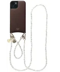 AVY Apple iPhone 13 / 14 Bruin Leren Hoesje met Koord Perla Chic Set afbeelding