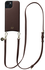 AVY Apple iPhone 13 / 14 Bruin Leren Hoesje met Koord Long Leather afbeelding 1