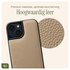 AVY Apple iPhone 13 / 14 Beige Leren Hoesje met Koord Silver Spark afbeelding 5