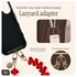 AVY Apple iPhone 13 / 14 Burgundy Leren Hoesje met Koord Cupid Clear Red afbeelding 5