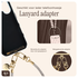AVY Apple iPhone 13 / 14 Burgundy Leren Hoesje met Koord Silver Spark Set afbeelding 9