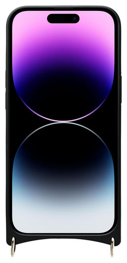 AVY Apple iPhone 14 Pro Zwart Leren Hoesje met Koord Cupid Black afbeelding 12