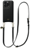 AVY Apple iPhone 14 Pro Zwart Leren Hoesje met Koord Long Leather