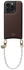 AVY Apple iPhone 14 Pro Bruin Leren Hoesje met Koord Perla Chic