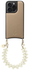 AVY Apple iPhone 14 Pro Beige Leren Hoesje met Koord Cupid Beige