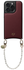 AVY Apple iPhone 14 Pro Burgundy Leren Hoesje met Koord Perla Chic