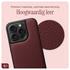 AVY Apple iPhone 14 Pro Burgundy Leren Hoesje met Koord Silver Spark afbeelding 5