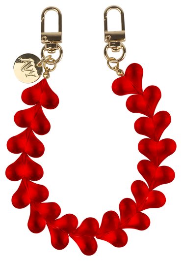 AVY Apple iPhone 14 Pro Burgundy Leren Hoesje met Koord Cupid Clear Red afbeelding 11