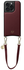 AVY Apple iPhone 14 Pro Burgundy Leren Hoesje met Koord Short Leather afbeelding 1