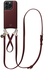 AVY Apple iPhone 14 Pro Burgundy Leren Hoesje met Koord Leather Set