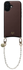 AVY Apple iPhone 16 Bruin Leren Hoesje met Koord Perla Chic