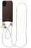 AVY Apple iPhone 16 Bruin Leren Hoesje met Koord Perla Chic Set