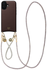 AVY Apple iPhone 16 Bruin Leren Hoesje met Koord Silver Spark Set