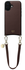 AVY Apple iPhone 16 Bruin Leren Hoesje met Koord Short Leather