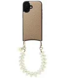 AVY Apple iPhone 16 Beige Leren Hoesje met Koord Cupid Beige afbeelding