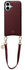 AVY Apple iPhone 16 Burgundy Leren Hoesje met Koord Short Leather afbeelding 1