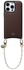 AVY Apple iPhone 16 Pro Bruin Leren Hoesje met Koord Perla Chic