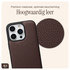 AVY Apple iPhone 16 Pro Bruin Leren Hoesje met Koord Aurum Lien afbeelding 5