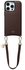 AVY Apple iPhone 16 Pro Bruin Leren Hoesje met Koord Short Leather