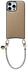 AVY Apple iPhone 16 Pro Beige Leren Hoesje met Koord Silver Spark