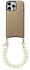AVY Apple iPhone 16 Pro Beige Leren Hoesje met Koord Cupid Beige
