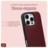 AVY Apple iPhone 16 Pro Burgundy Leren Hoesje met Koord Silver Spark afbeelding 7