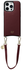 AVY Apple iPhone 16 Pro Burgundy Leren Hoesje met Koord Short Leather