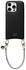 AVY Apple iPhone 16 Pro Max Zwart Leren Hoesje met Koord Silver Spark