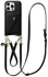 AVY Apple iPhone 16 Pro Max Zwart Leren Hoesje met Koord Leather Set