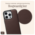 AVY Apple iPhone 16 Pro Max Bruin Leren Hoesje met Koord Perla Chic afbeelding 6