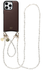 AVY Apple iPhone 16 Pro Max Bruin Leren Hoesje met Koord Perla Chic Set afbeelding 1
