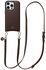 AVY Apple iPhone 16 Pro Max Bruin Leren Hoesje met Koord Long Leather