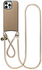 AVY Apple iPhone 16 Pro Max Beige Leren Hoesje met Koord Aurum Lien Set
