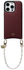 AVY Apple iPhone 16 Pro Max Burgundy Leren Hoesje met Koord Perla Chic
