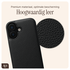 AVY Apple iPhone 17 Zwart Leren Hoesje met Koord Silver Spark afbeelding 5