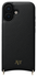 AVY Apple iPhone 17 Zwart Leren Hoesje met Koord Silver Spark Set afbeelding 9