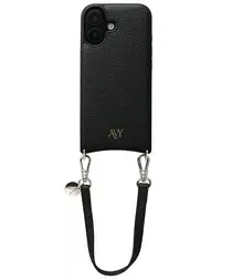 AVY Apple iPhone 17 Zwart Leren Hoesje met Koord Short Leather afbeelding