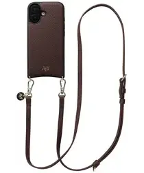 AVY Apple iPhone 17 Bruin Leren Hoesje met Koord Long Leather afbeelding