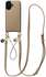 AVY Apple iPhone 17 Beige Leren Hoesje met Koord Leather and Silver afbeelding 1