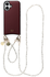 AVY Apple iPhone 17 Burgundy Leren Hoesje met Koord Perla Chic Set
