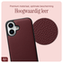 AVY Apple iPhone 17 Burgundy Leren Hoesje met Koord Silver Spark Set afbeelding 5