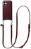 AVY Apple iPhone 17 Burgundy Leren Hoesje met Koord Long Leather